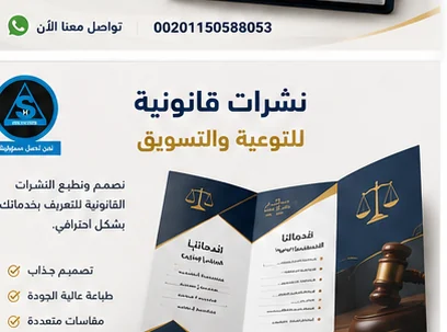 نشرات قانونية للتوعية والتسويق